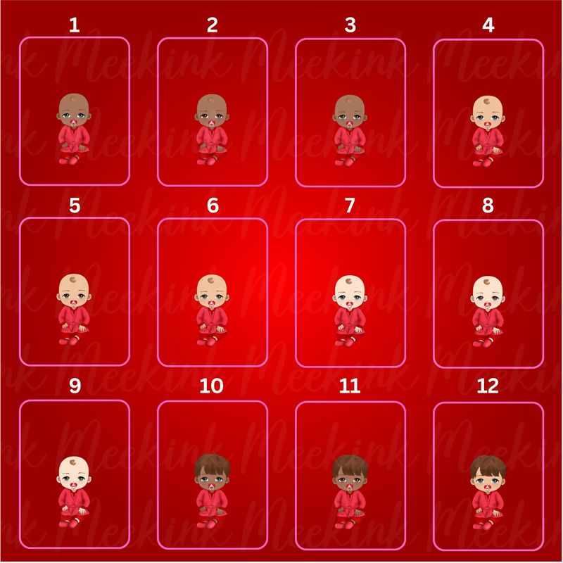 Christmas Baby Boy in Pjs Doll DTF Decal