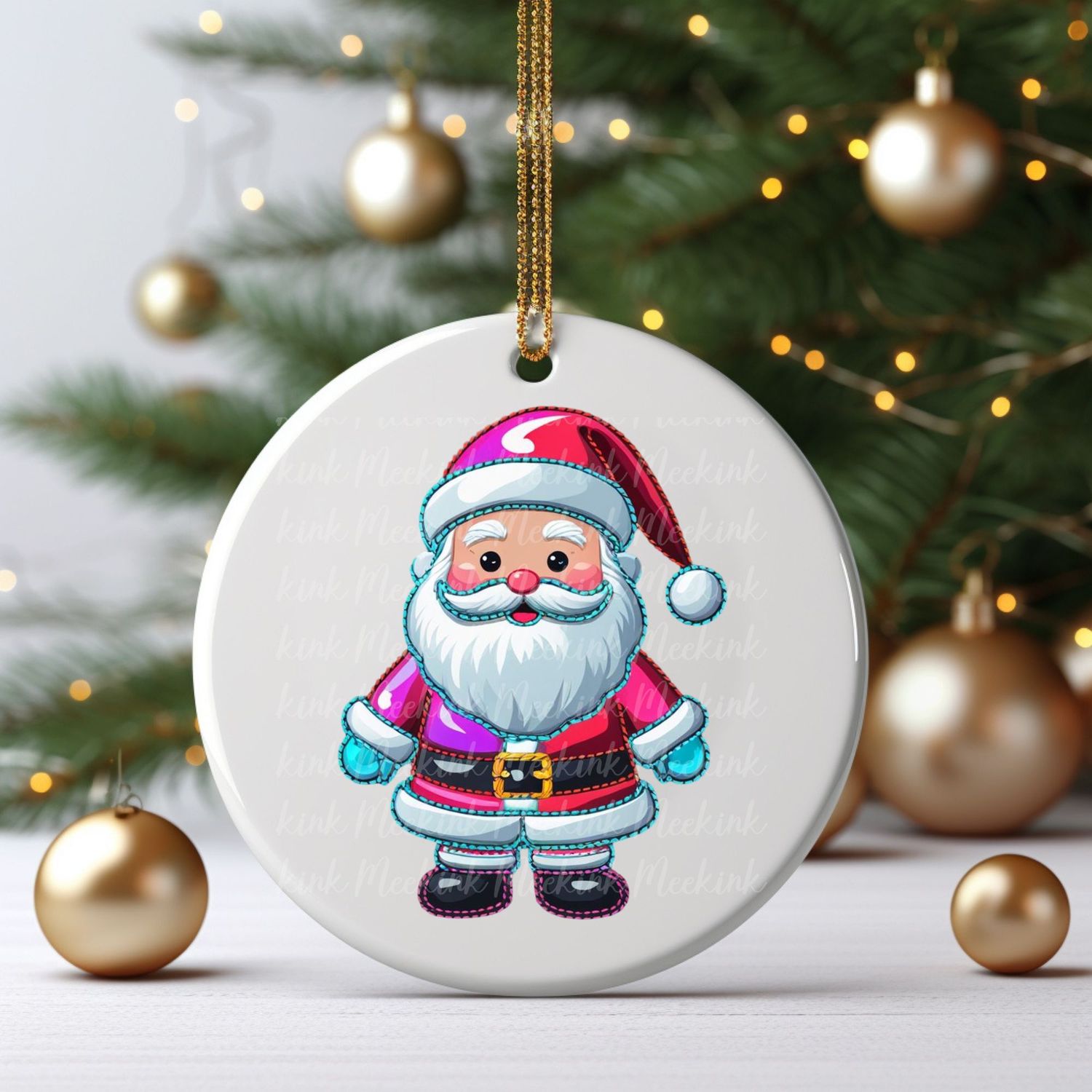 Santa UVDTF or DTF Decal