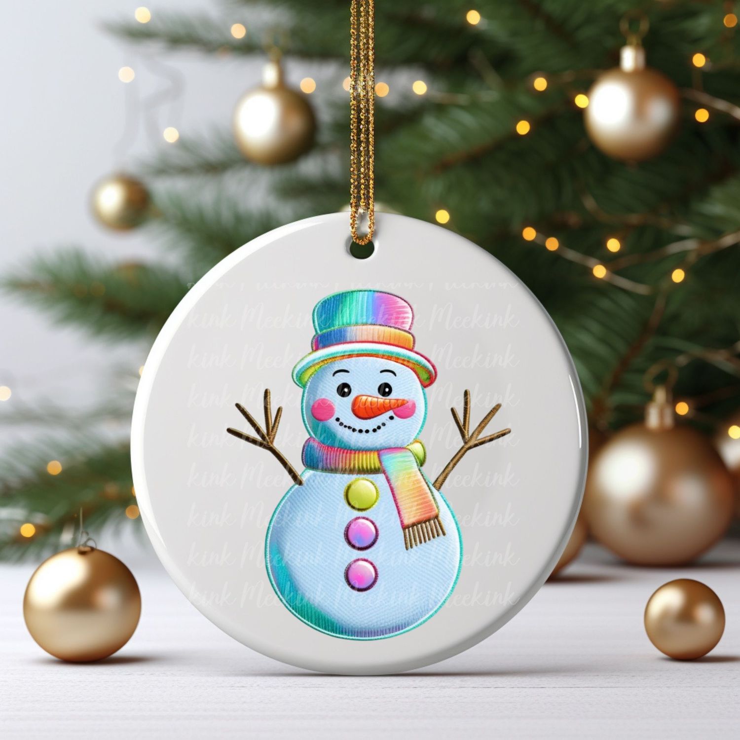 Snowman UVDTF or DTF Decal