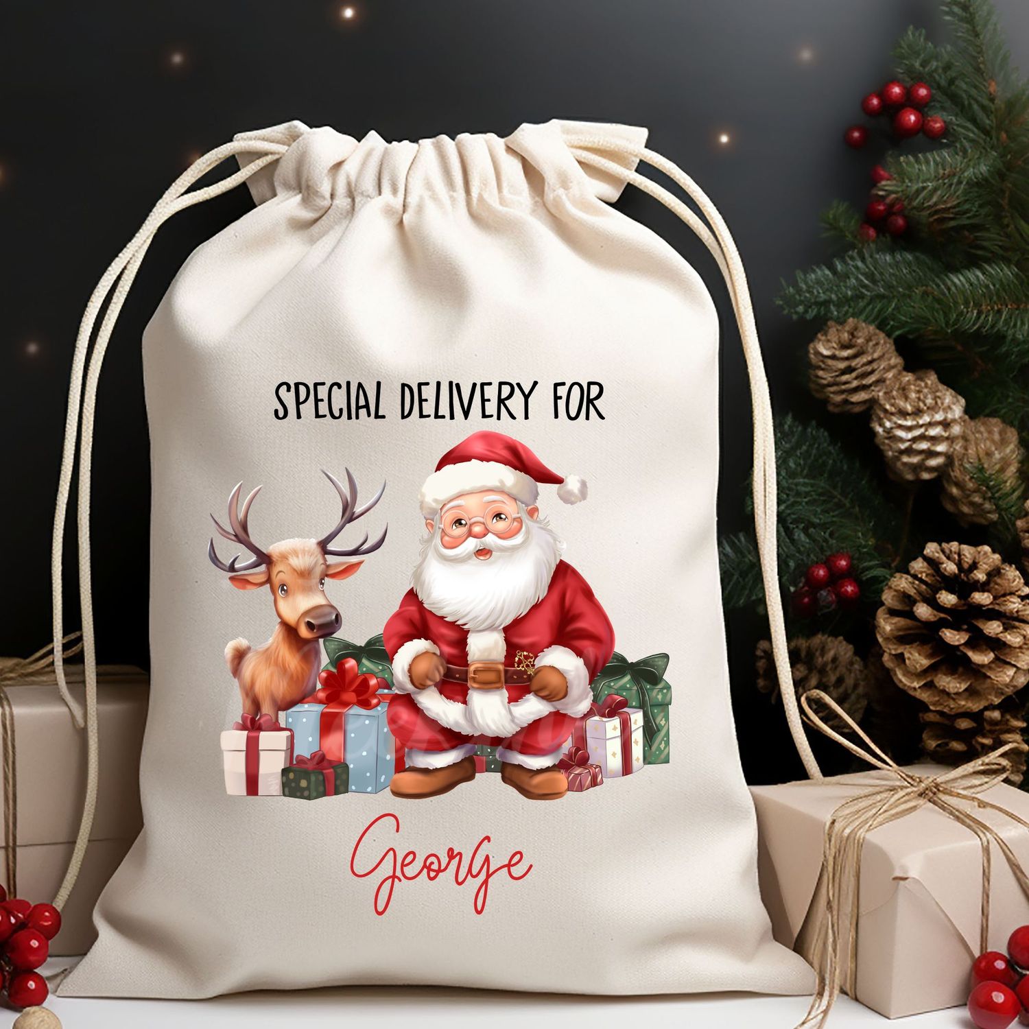 Santa &amp; Key DTF Decal