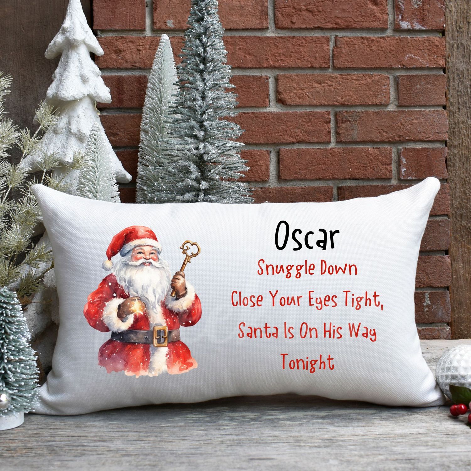 Vintage Santa Snuggle Down DTF Decal