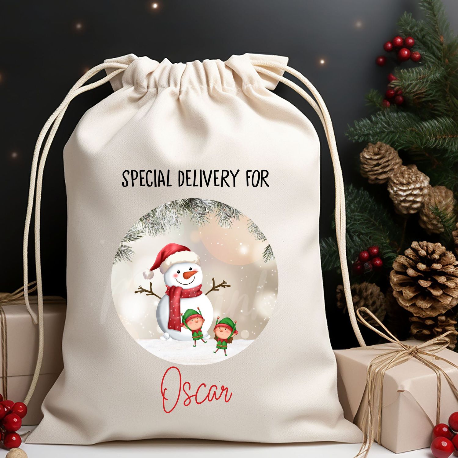 Snowman &amp; Elves DTF Decal
