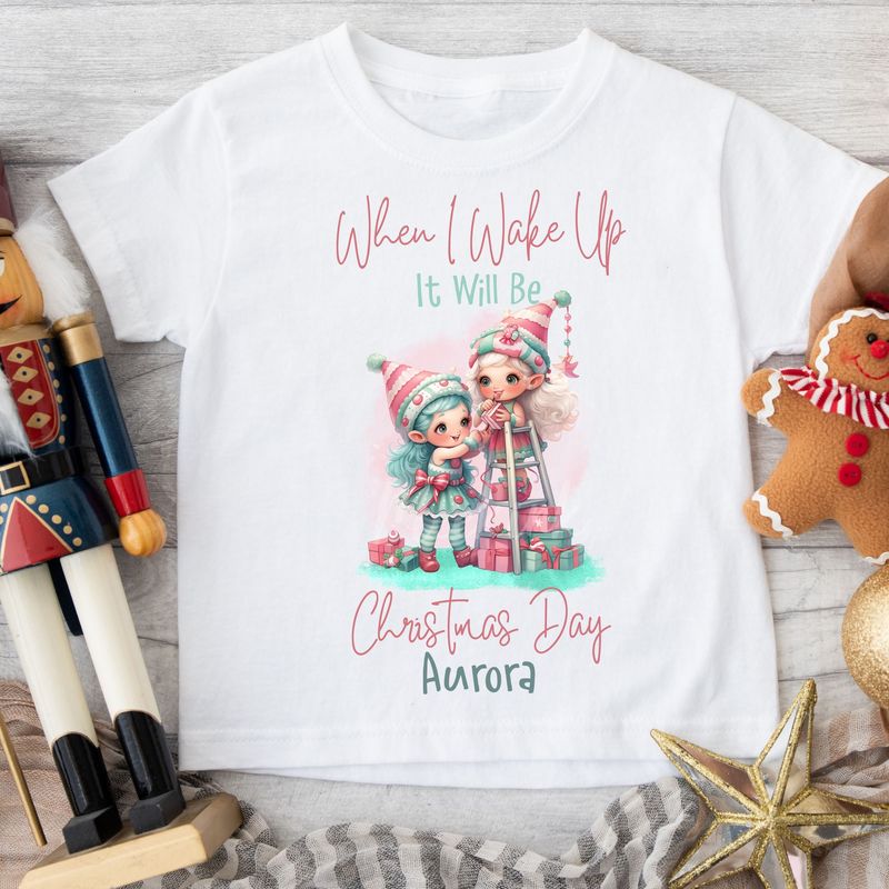 When I Wake Up Girl Elves DTF Decal