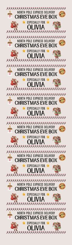 Traditional Christmas Eve Crate Decals x8 Meter UVDTF or DTF