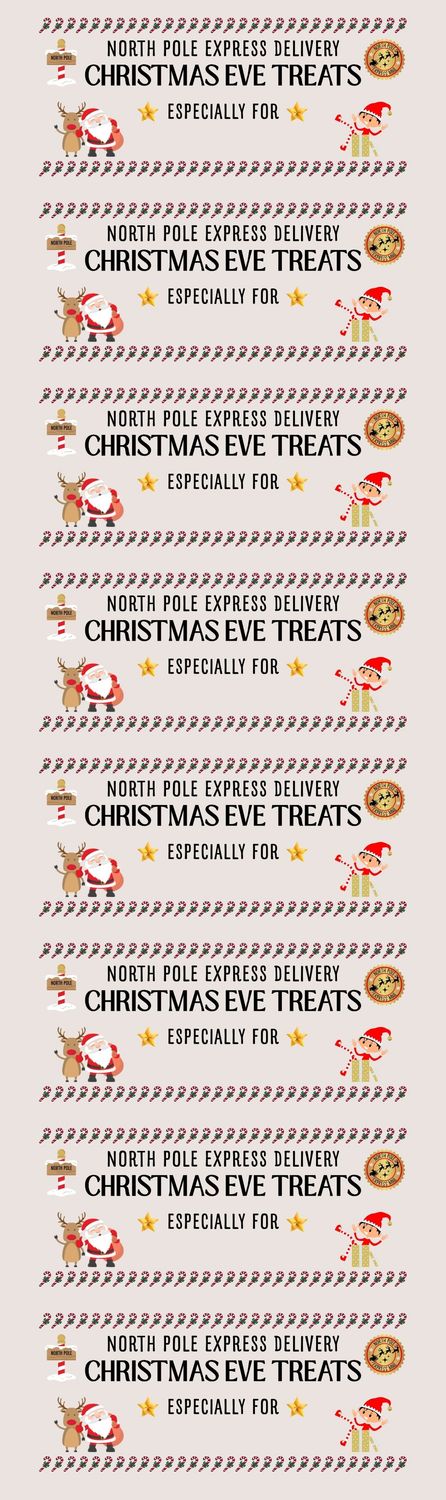 Christmas Eve Crate Decals x8 Meter Design 2 UVDTF or DTF