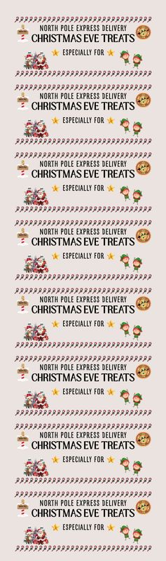Christmas Eve Crate Decals x8 Meter Design 1 UVDTF or DTF