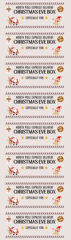 Christmas Eve Crate Decals x8 Meter Design 2 UVDTF or DTF