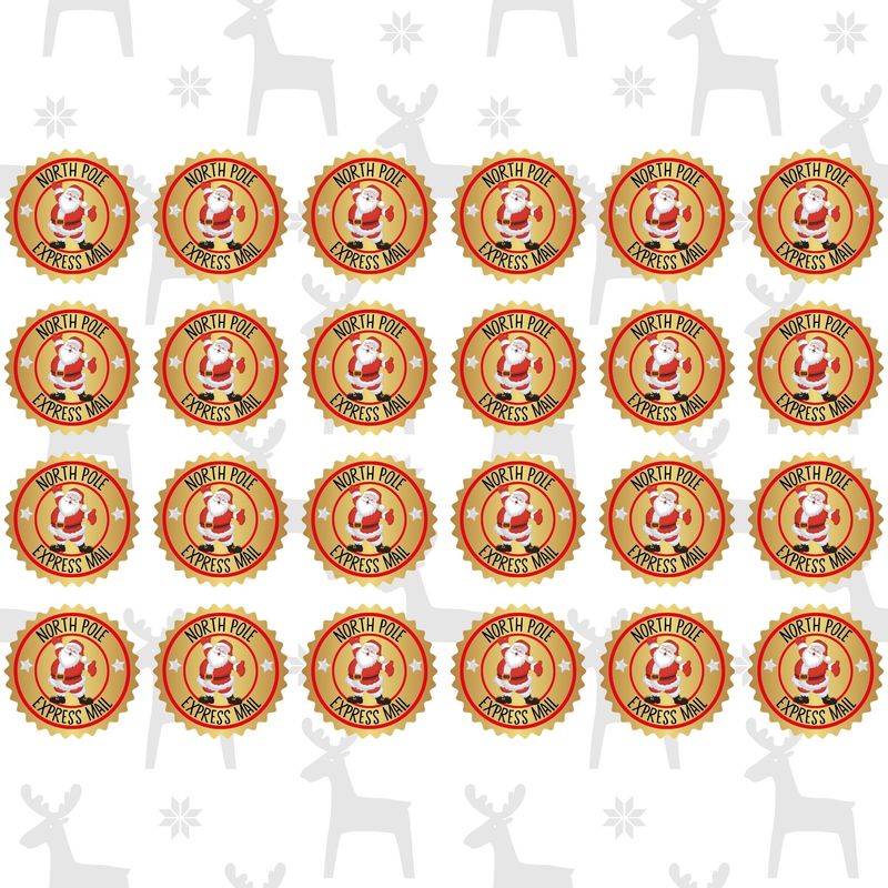 North Pole Santa Decals x24 UVDTF or DTF