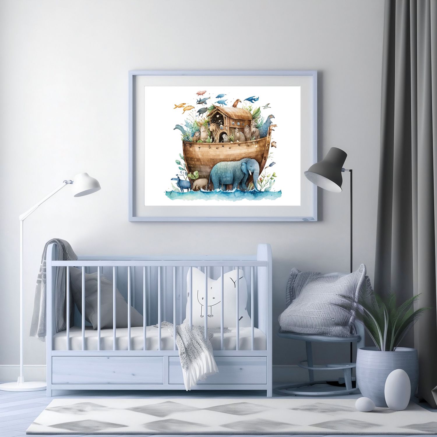 Animal Ark Nursery Bedroom Decor Print