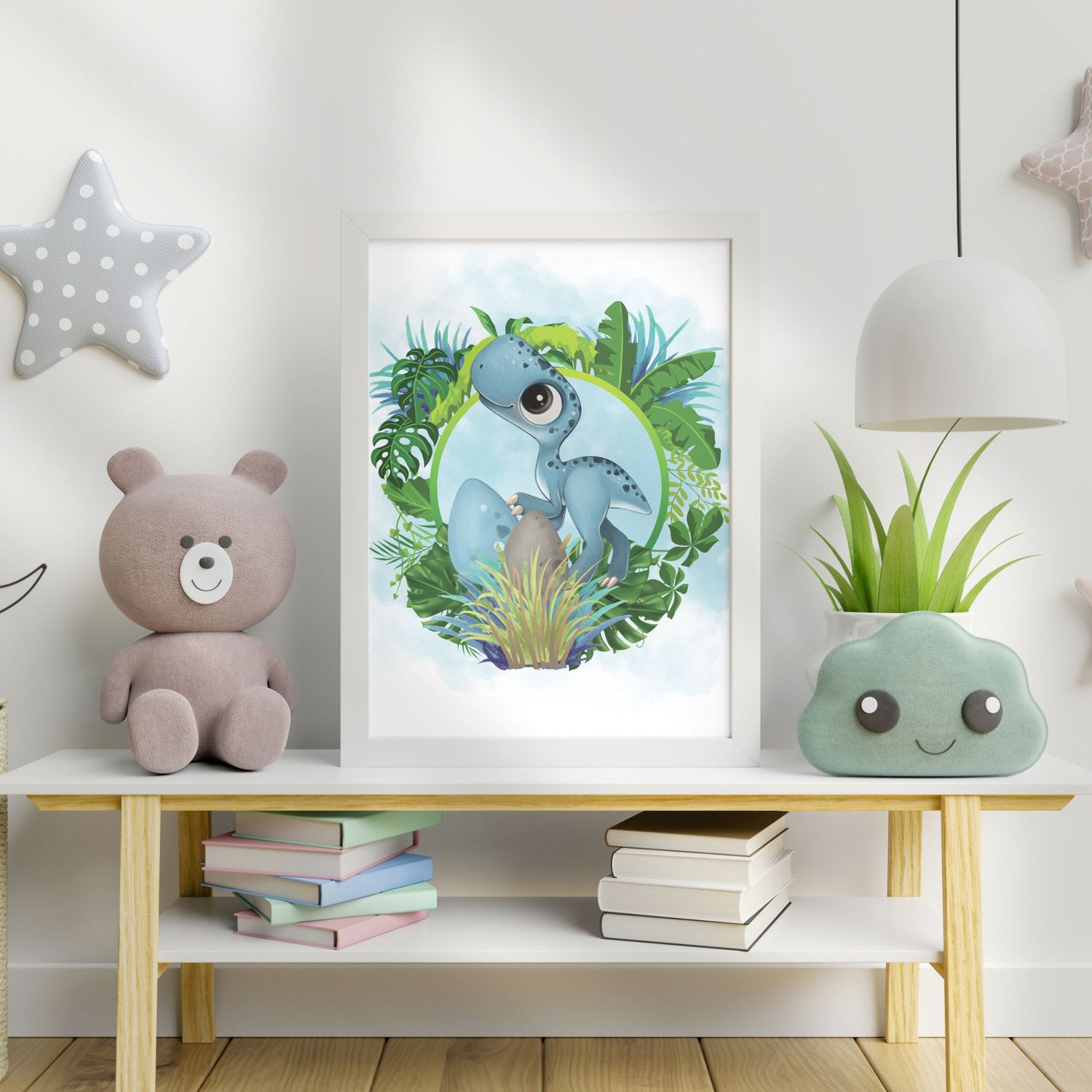 Baby T Rex Nursery Bedroom Decor Print