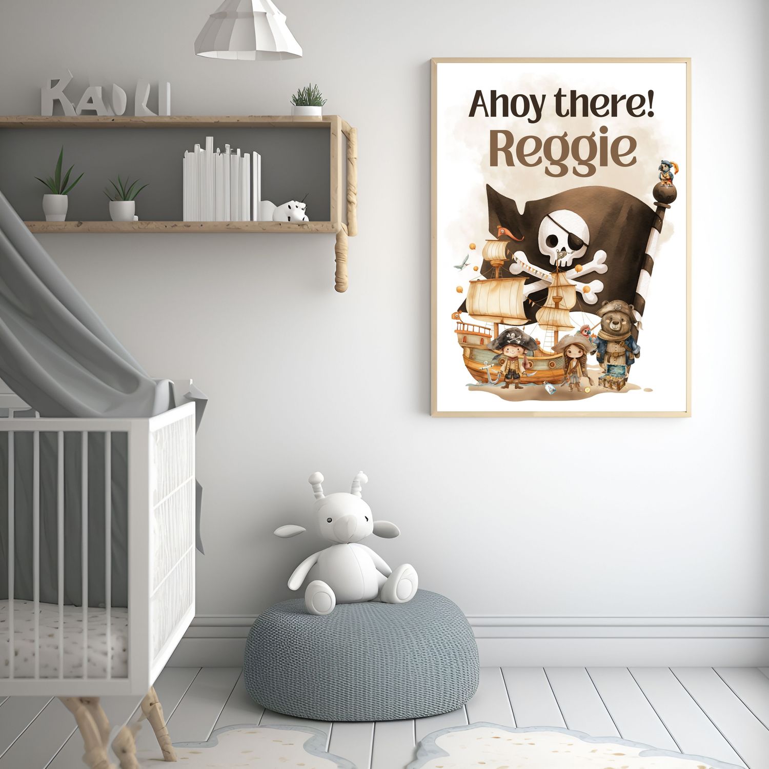 Ahoy There! Nursery Bedroom Decor Print