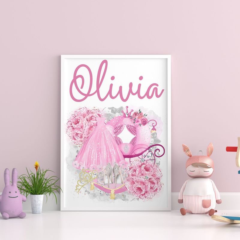 Pretty Princess Nursery Bedroom Decor Print