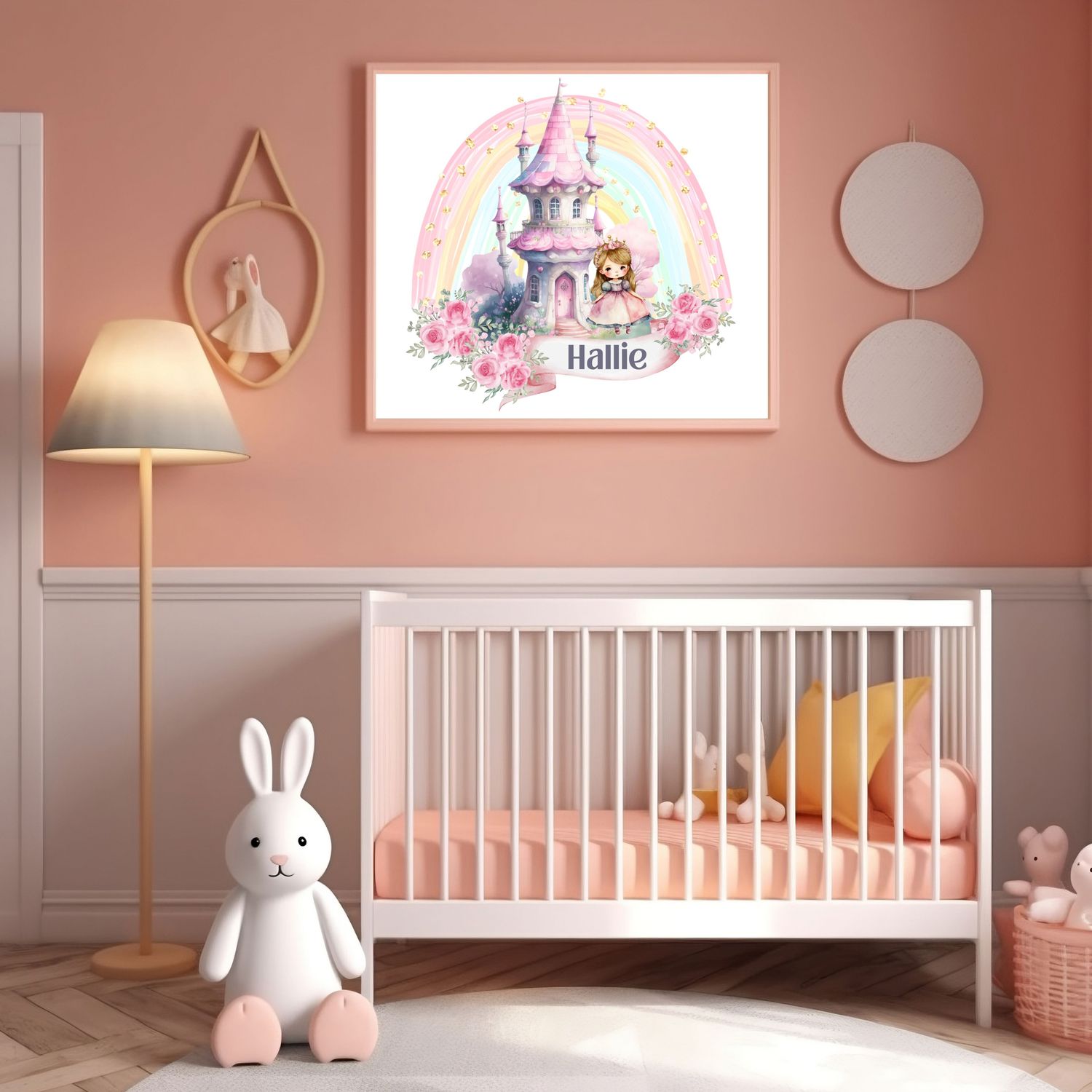 Princess Castle Nursery Bedroom Decor Print