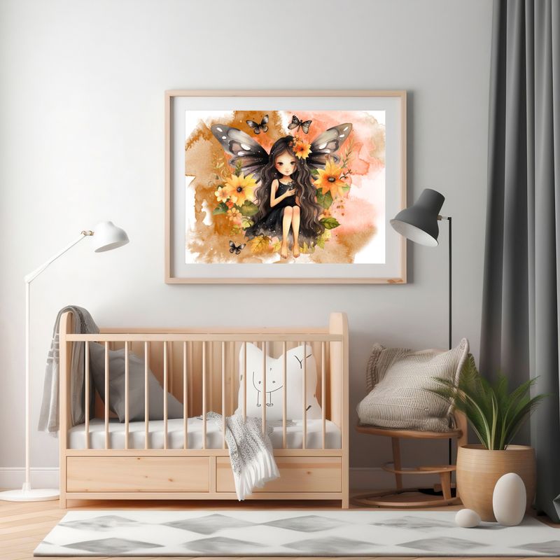 Butterfly Fairy Nursery Bedroom Decor Print