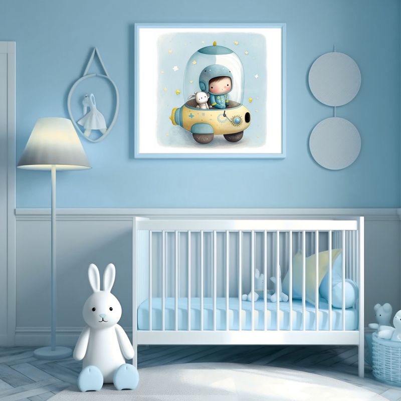 Space Ship Boy 5 Nursery Bedroom Decor Print