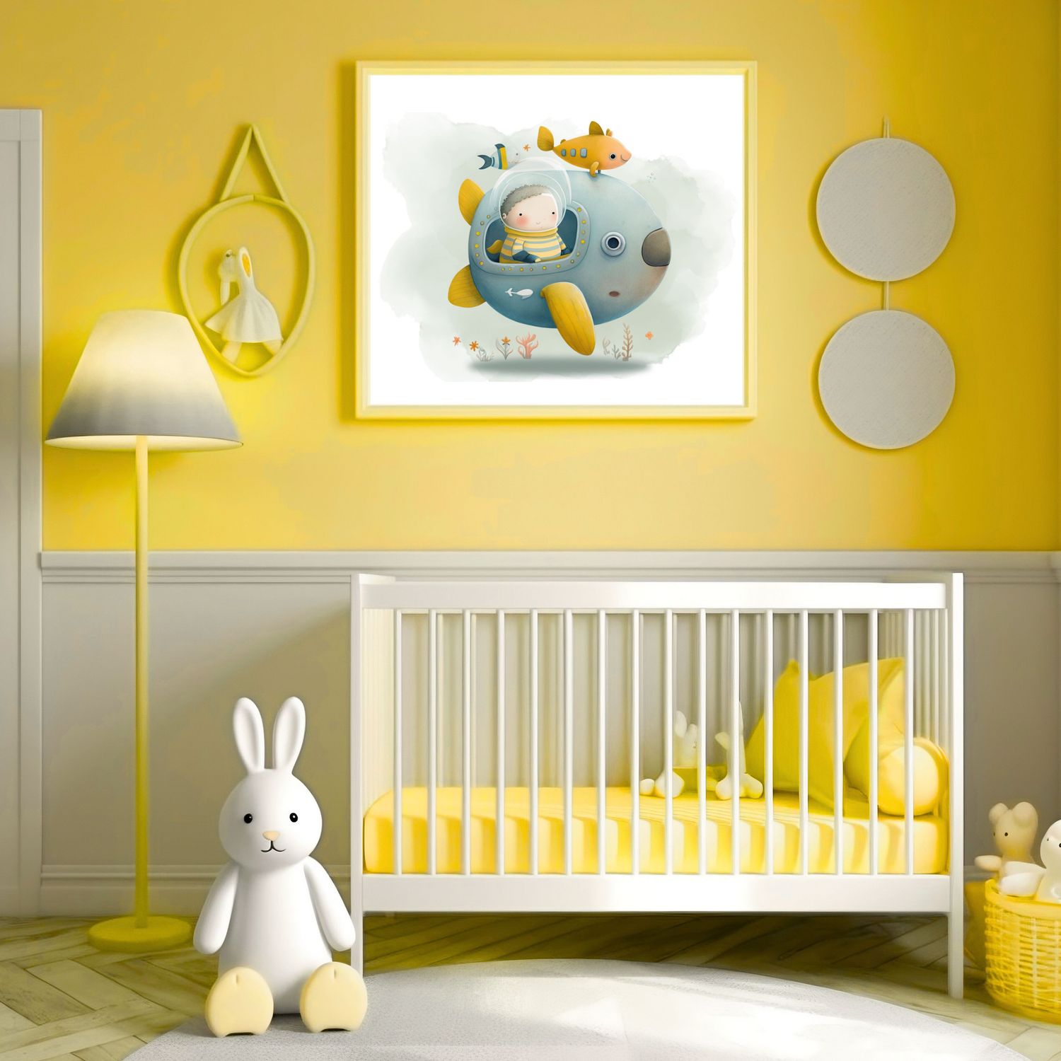 Submarine 1 Nursery Bedroom Decor Print