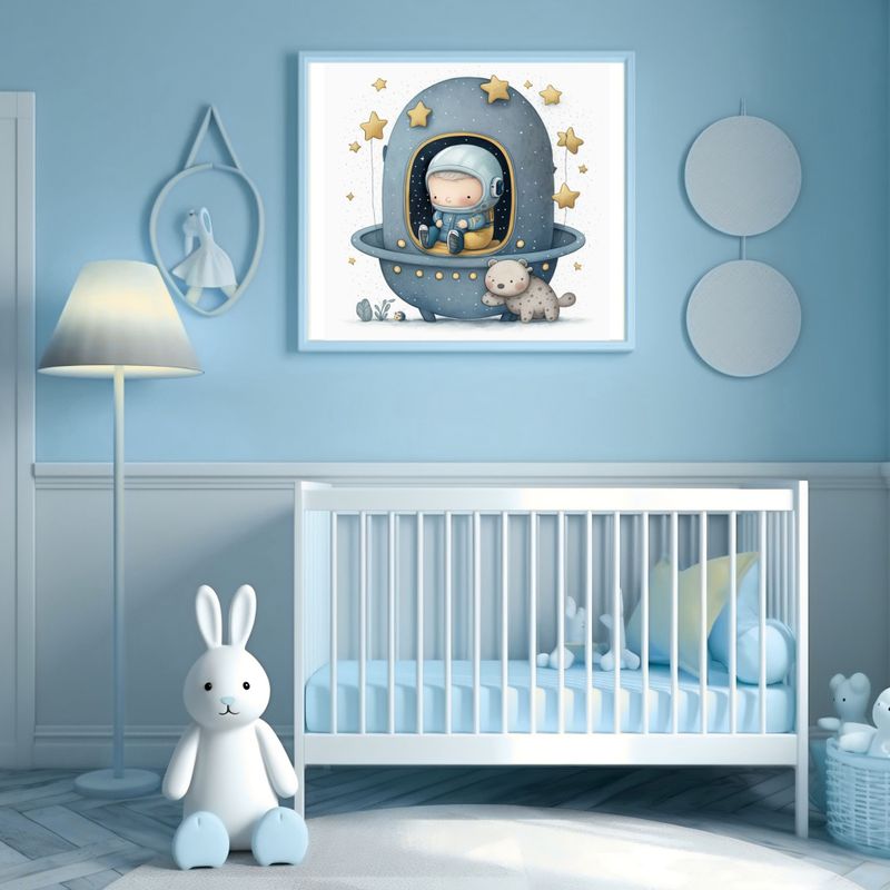 Space Ship Boy 6 Nursery Bedroom Decor Print