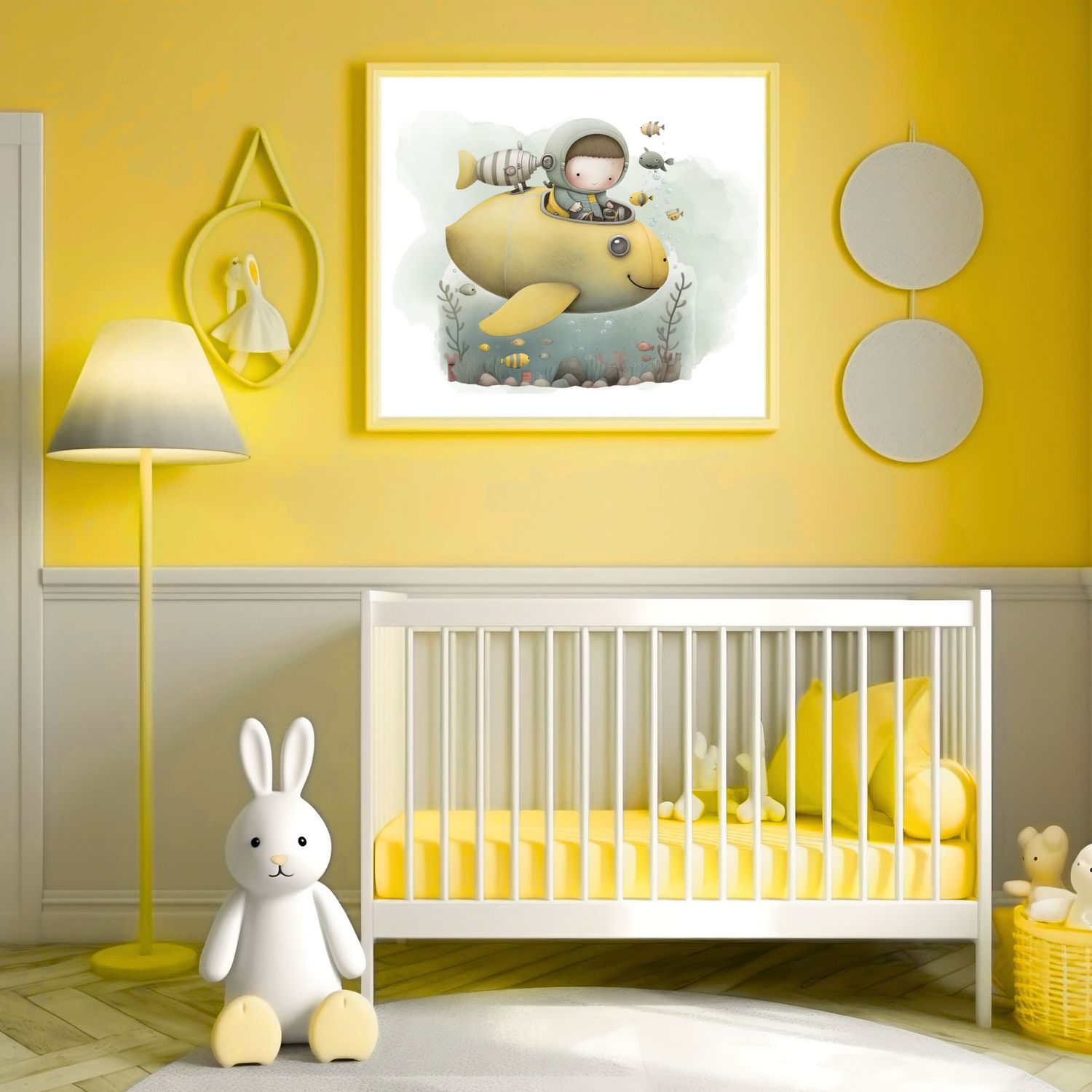 Submarine 3 Nursery Bedroom Decor Print
