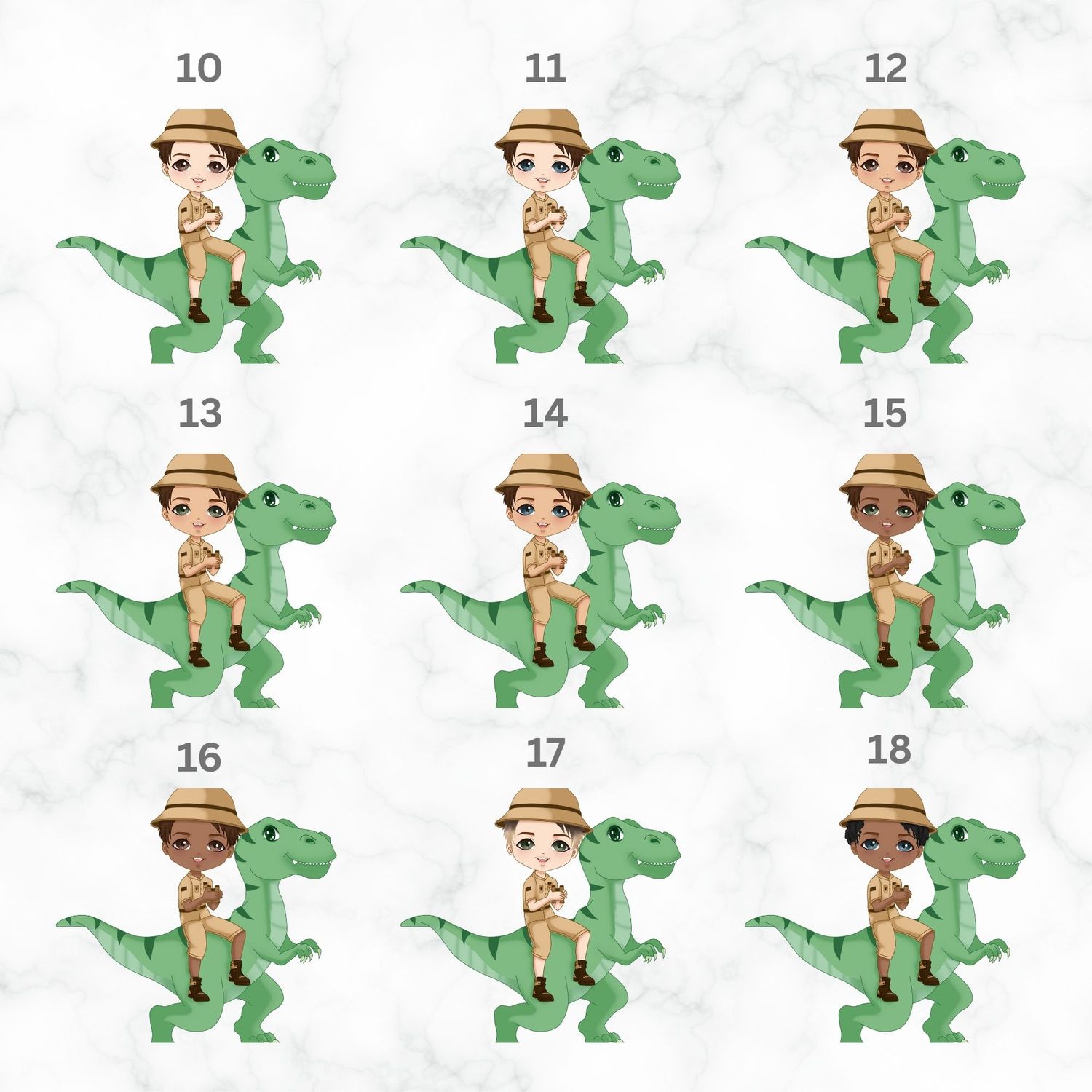 Rex Dino Doll Nursery Bedroom Decor Print