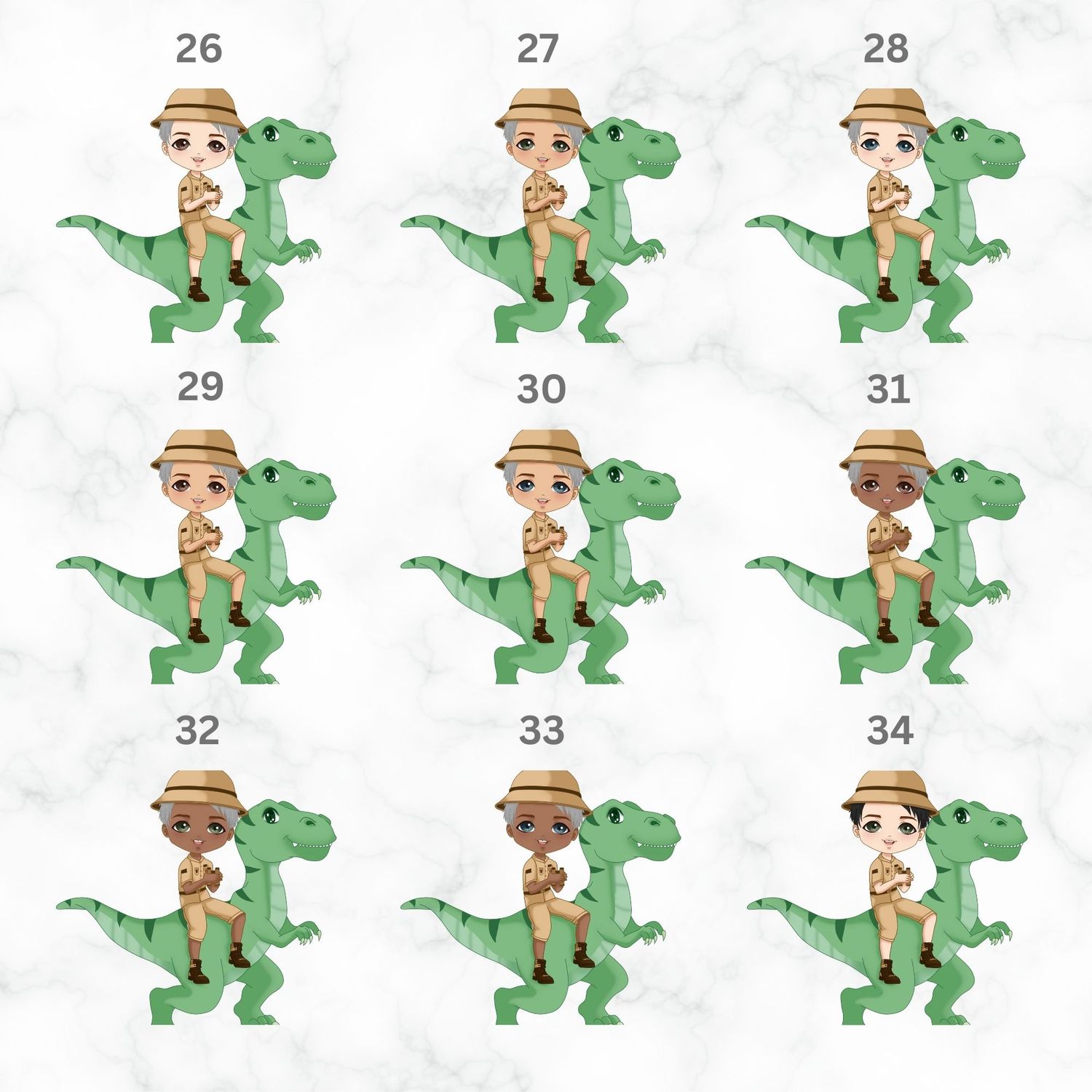 Rex Dino Doll Nursery Bedroom Decor Print