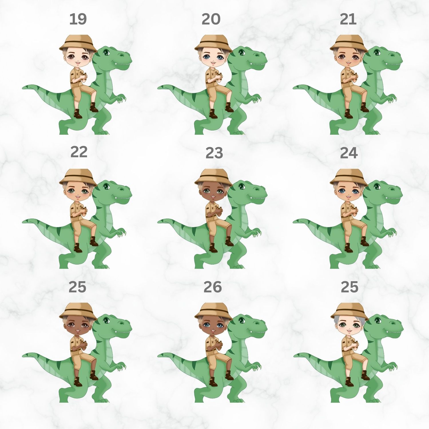 Rex Dino Doll Nursery Bedroom Decor Print