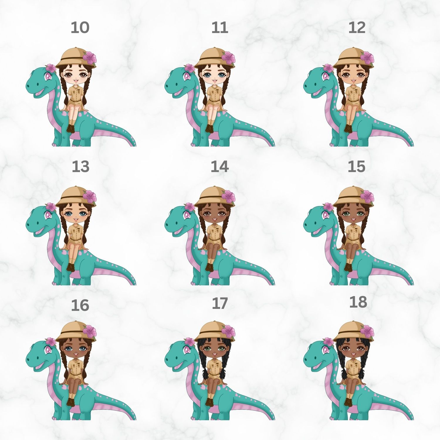 Bronto Dino Doll UVDTF or DTF Decal