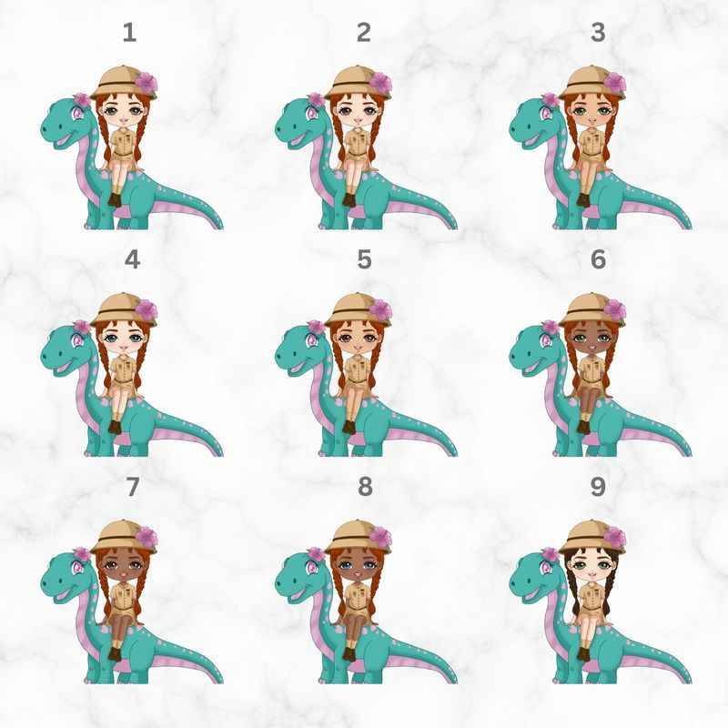 Bronto Dino Doll UVDTF or DTF Decal