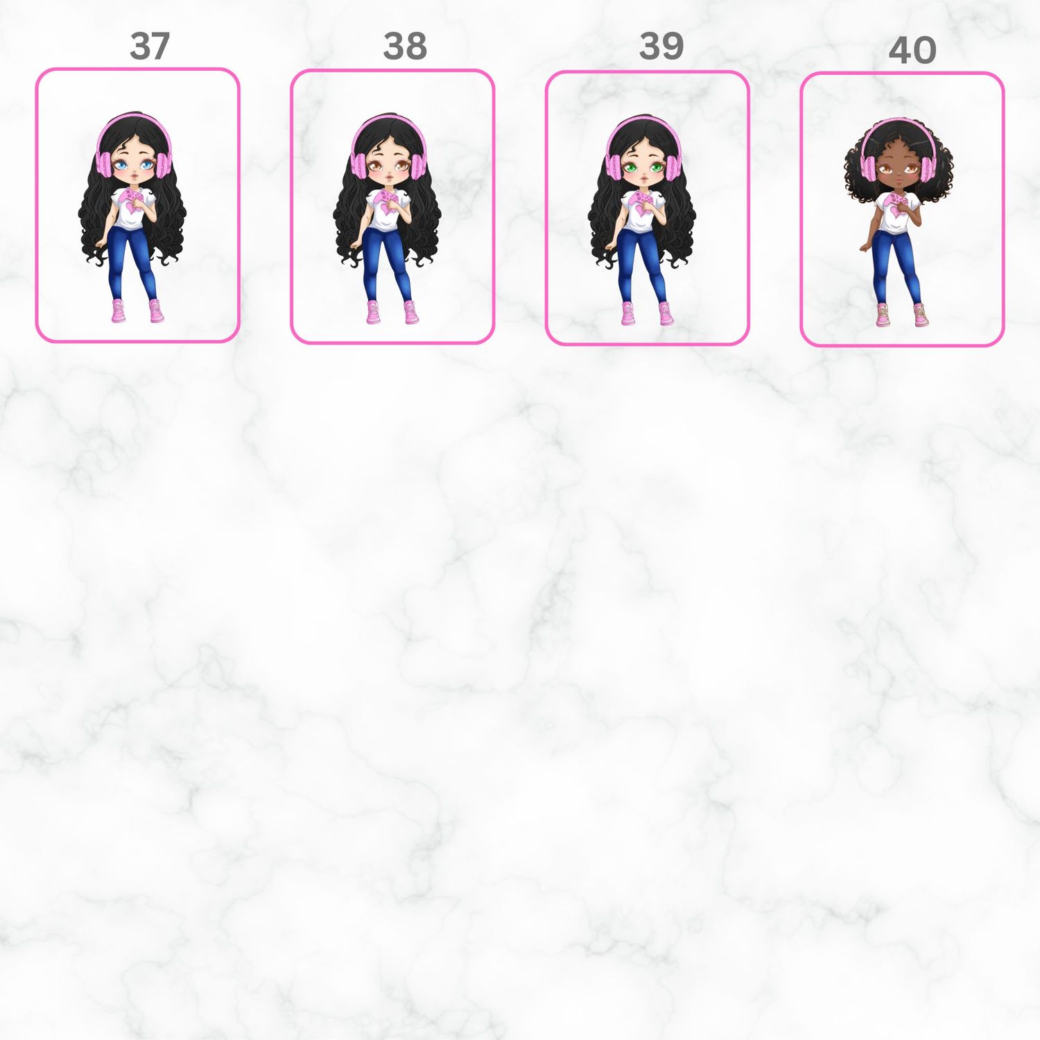 Gamer Girl Doll UVDTF or DTF Decal