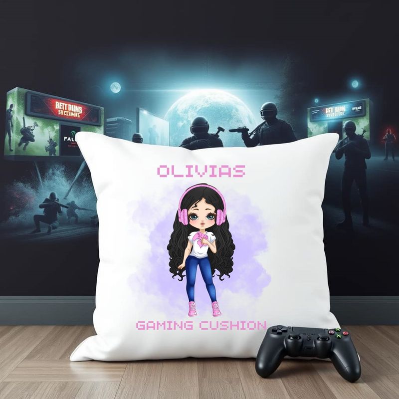 Gamer Girl Doll UVDTF or DTF Decal