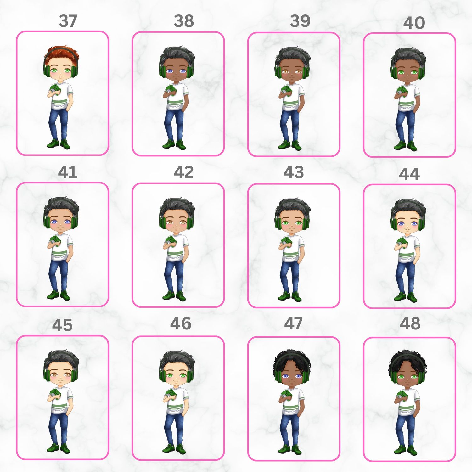 Gamer Boy Doll UVDTF or DTF Decal