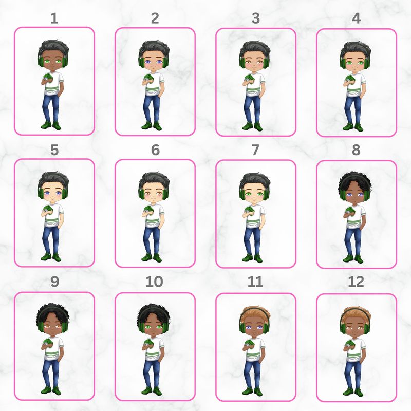 Gamer Boy Doll UVDTF or DTF Decal