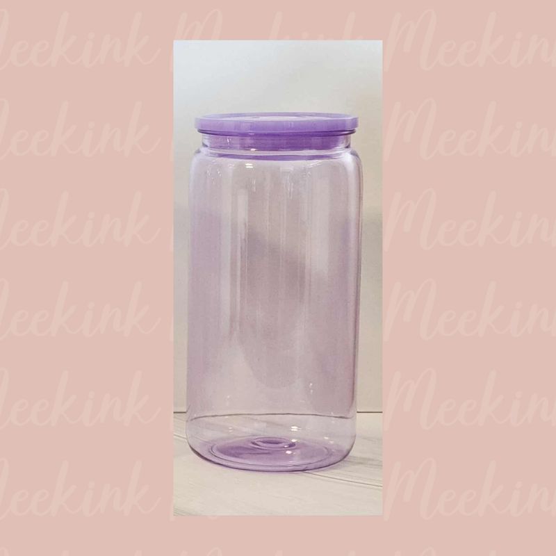 16oz Purple Jelly Libbey Cup With Matching Lid Craft Blank