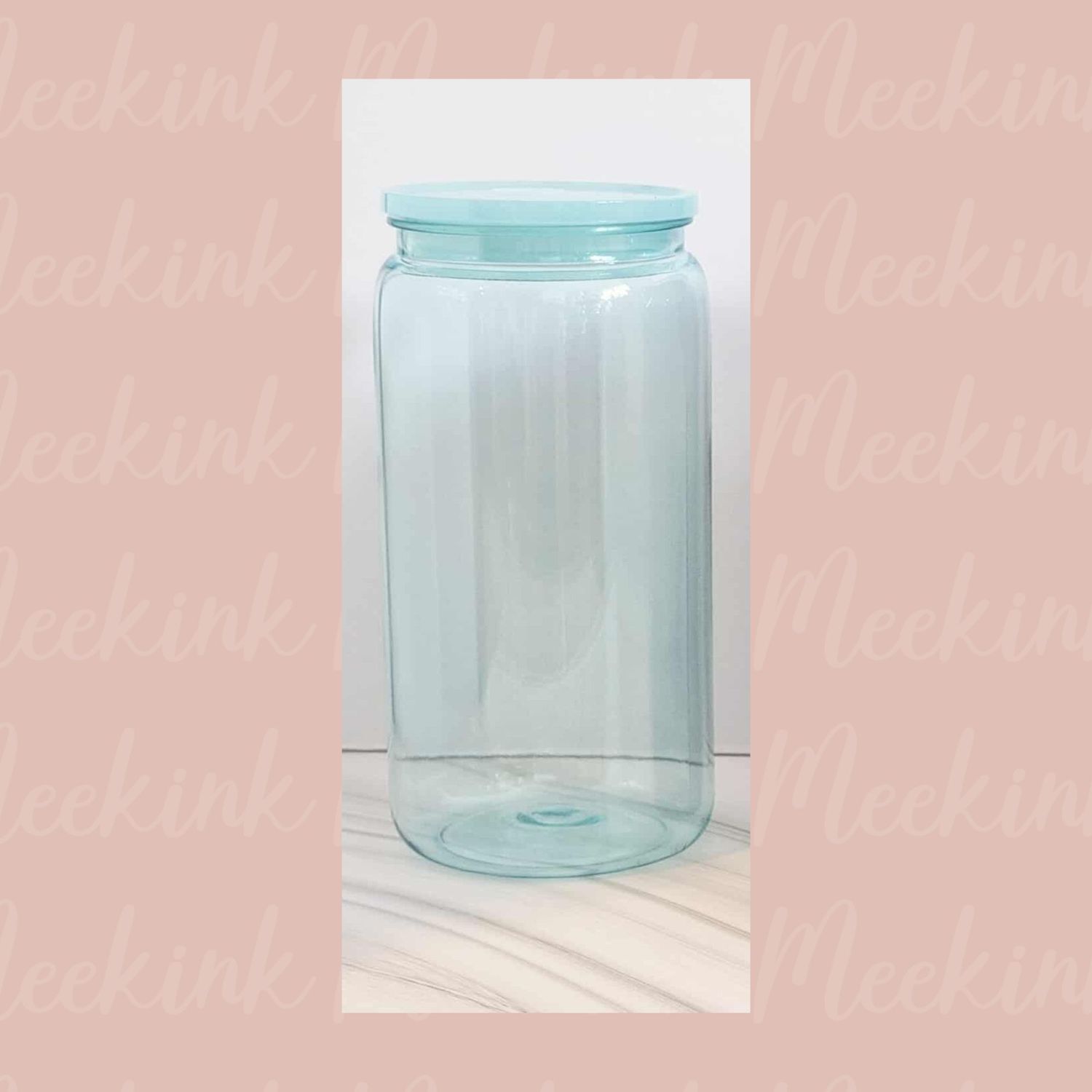 16oz Blue Jelly Libbey Cup With Matching Lid Craft Blank