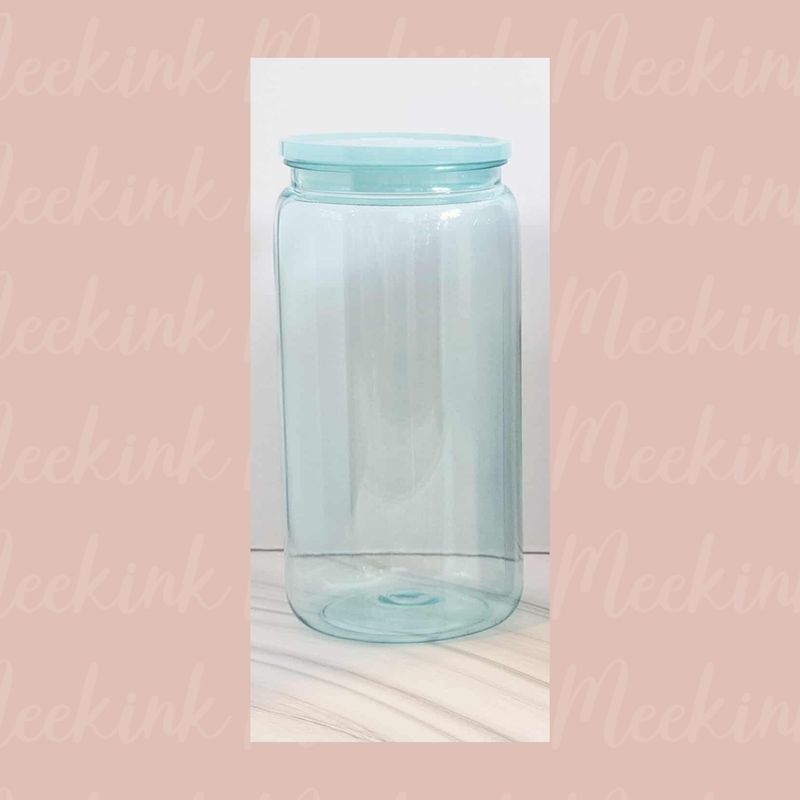 16oz Blue Jelly Libbey Cup With Matching Lid Craft Blank
