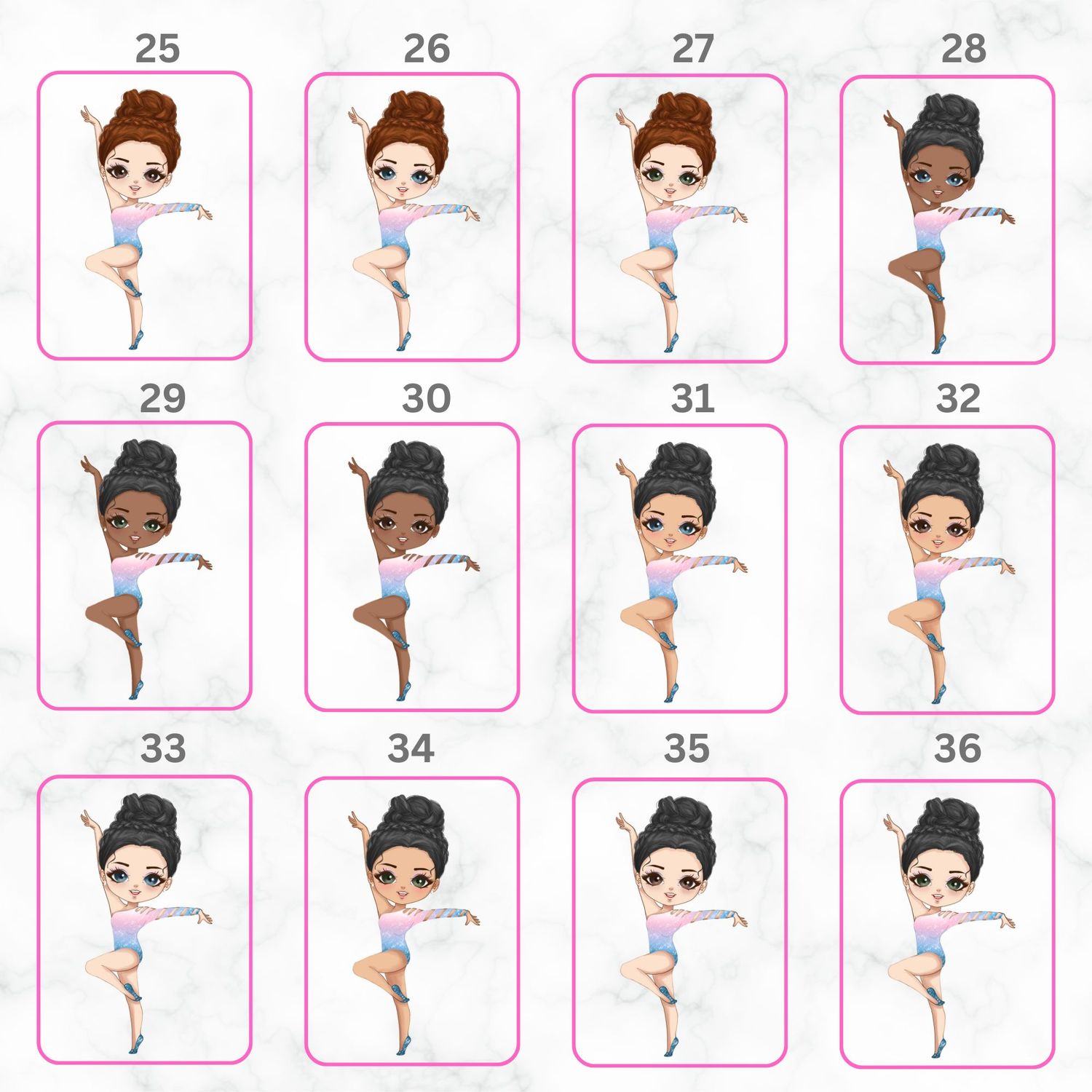 Dancer Girl Doll UVDTF or DTF Decal