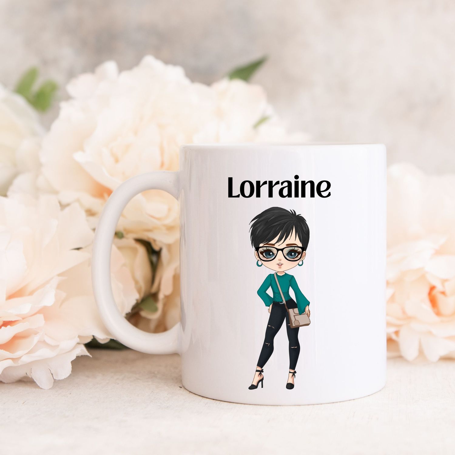 Short Haired Lady Doll UVDTF or DTF Decal