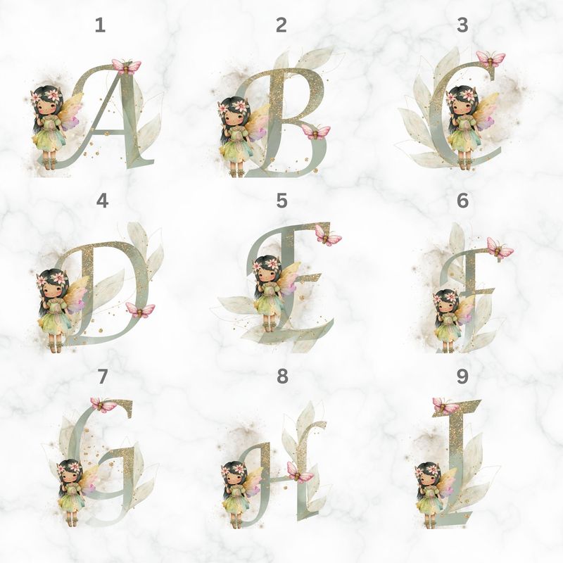 Bronze Leaf Alphabet UVDTF or DTF Decal