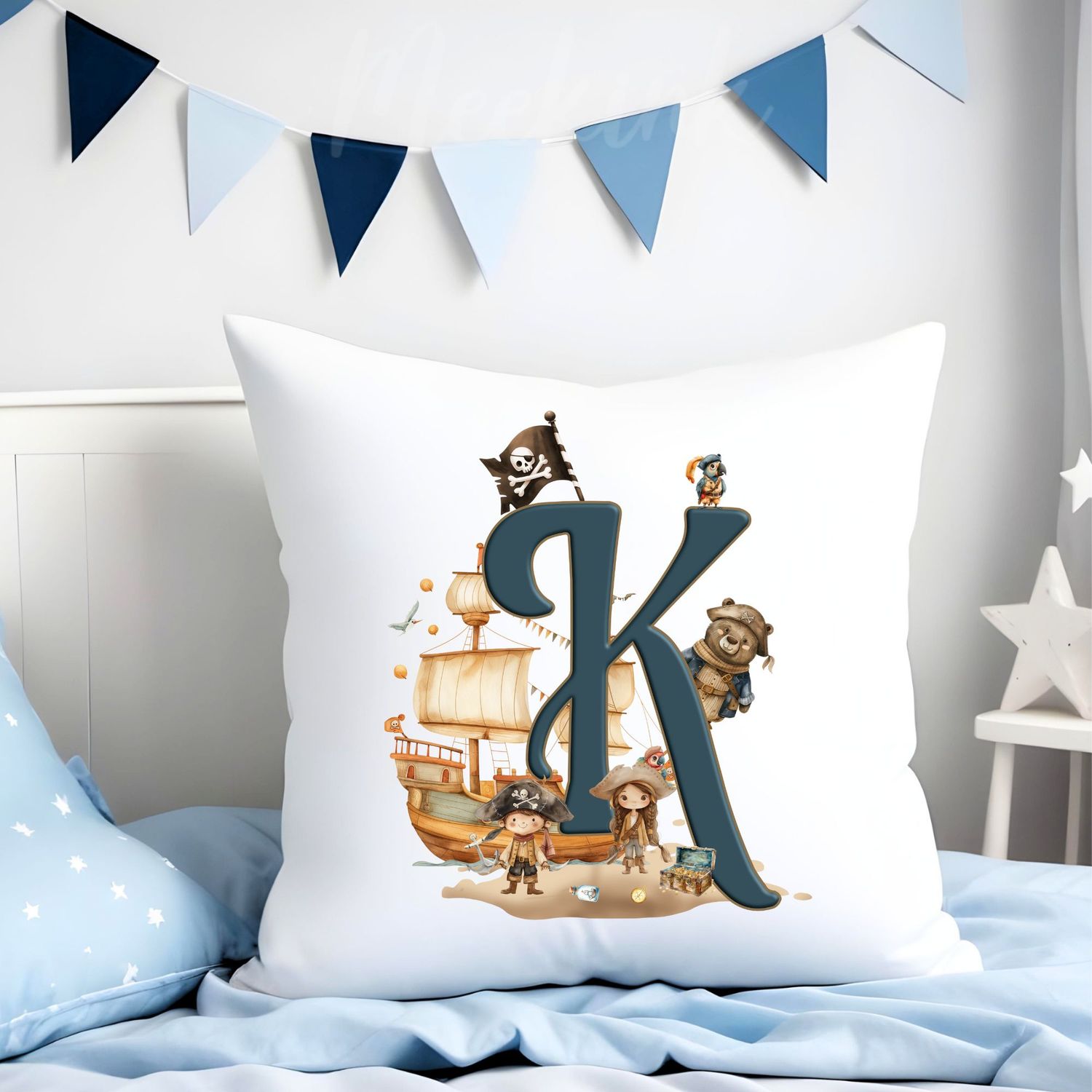 Pirate Ship Alphabet UVDTF or DTF Decal