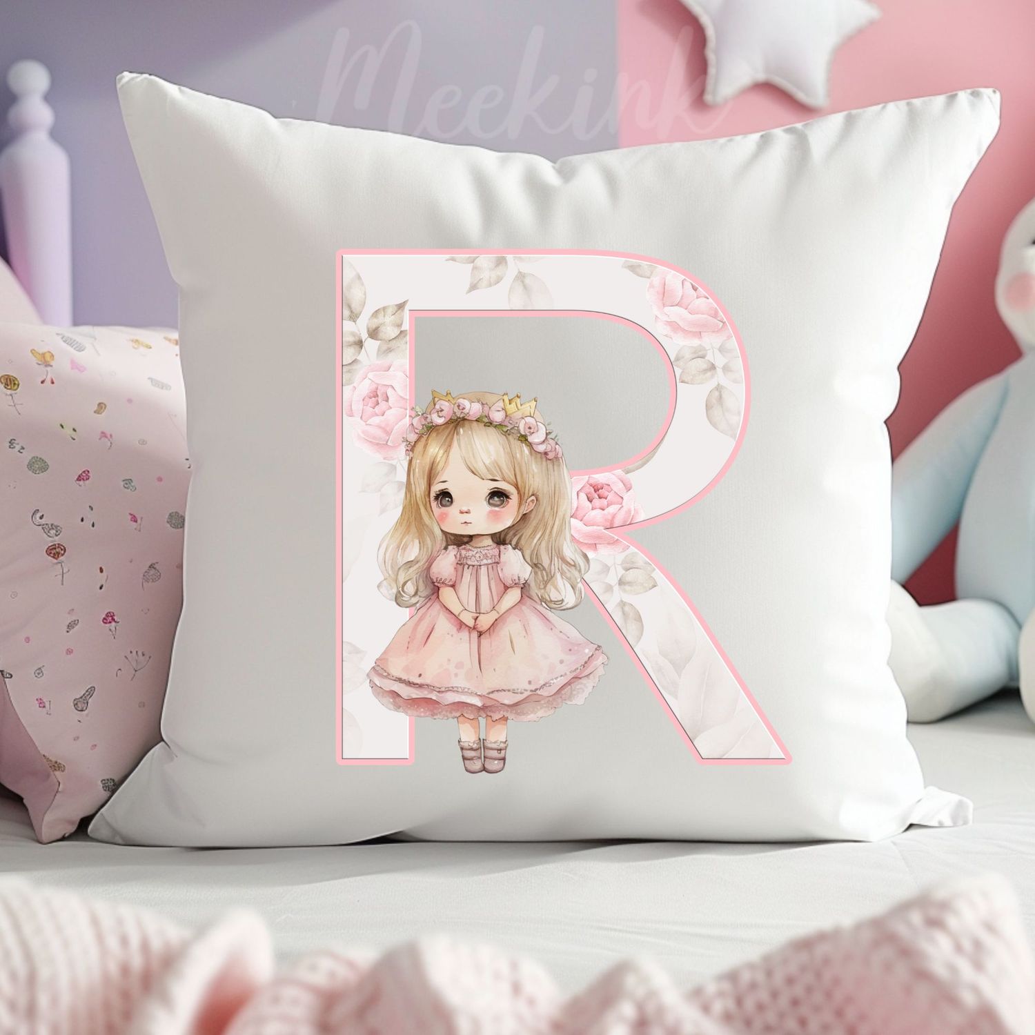Princess Rose Alphabet UVDTF or DTF Decal