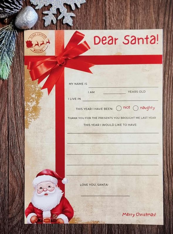 Dear Santa Letter