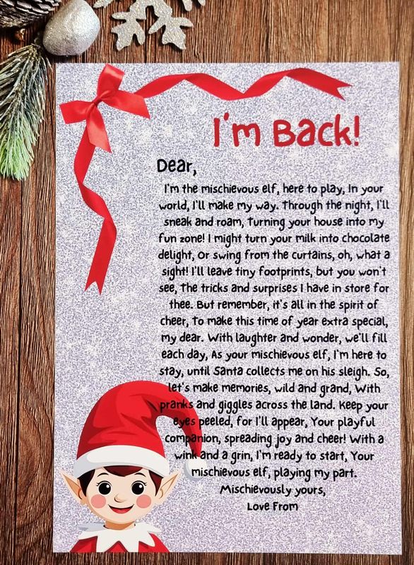 Elf I&#39;m Back Blue Design