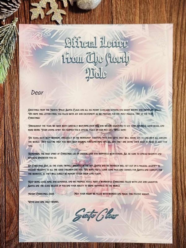 Pink &amp; Turquoise Elf Letter From North Pole