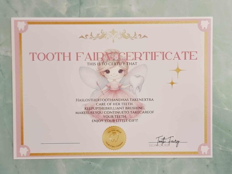 Tooth Fairy Certificate Design 4