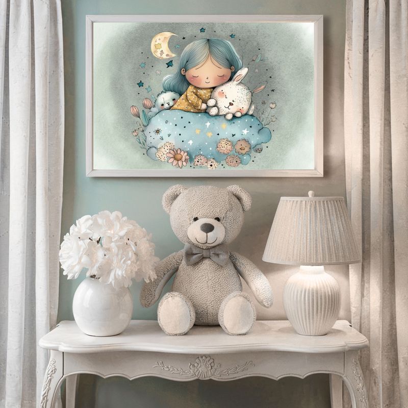 Sleepy Girl Design 1 Nursery Bedroom Decor Print