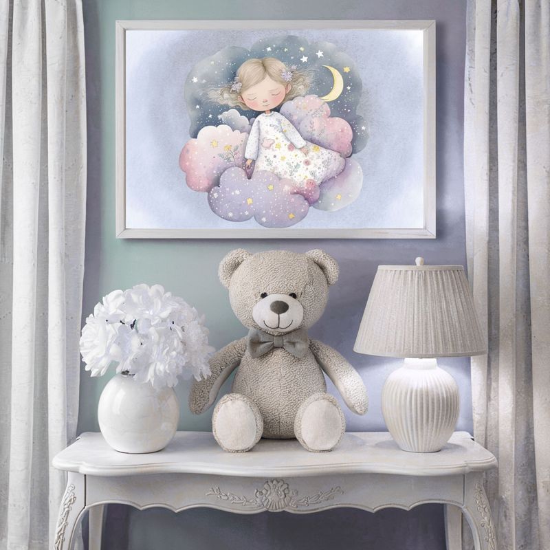 Sleepy Girl Design 2 Nursery Bedroom Decor Print