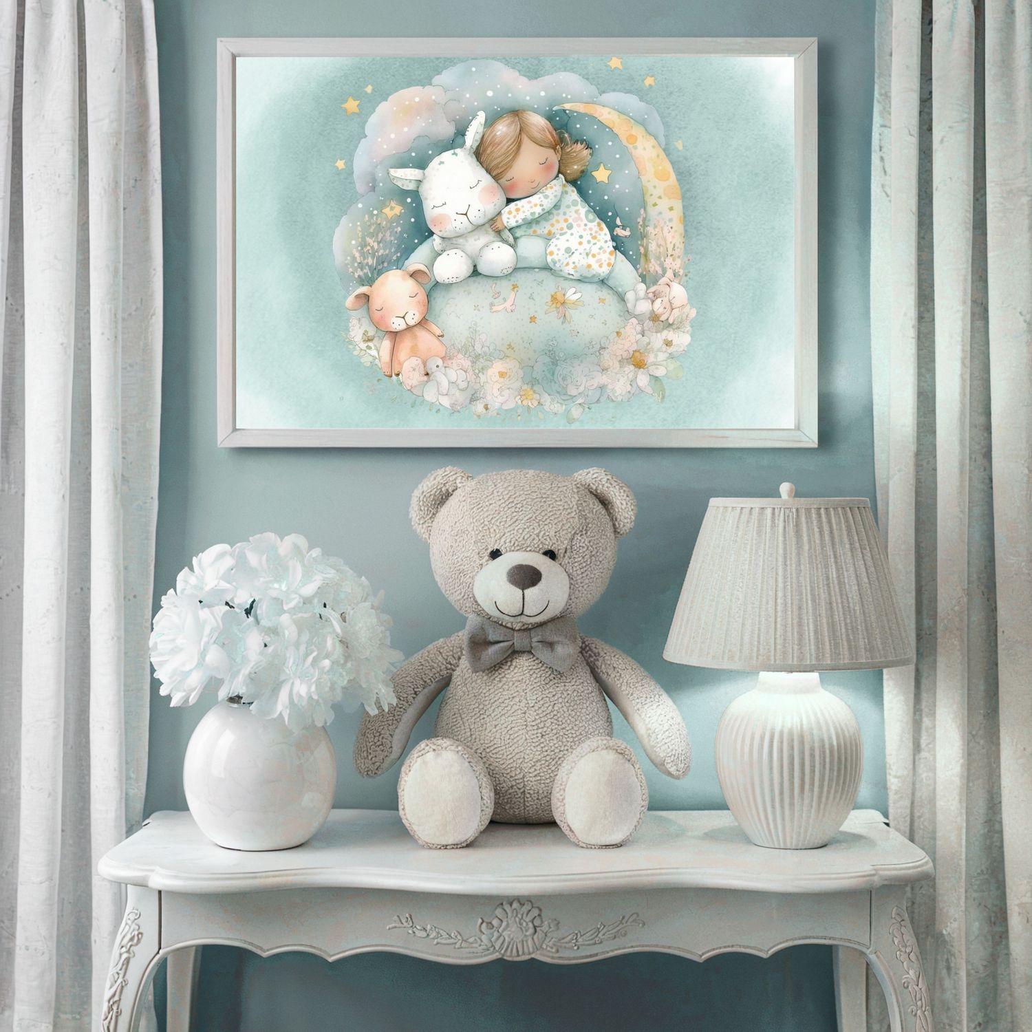 Sleepy Girl Design 3 Nursery Bedroom Decor Print