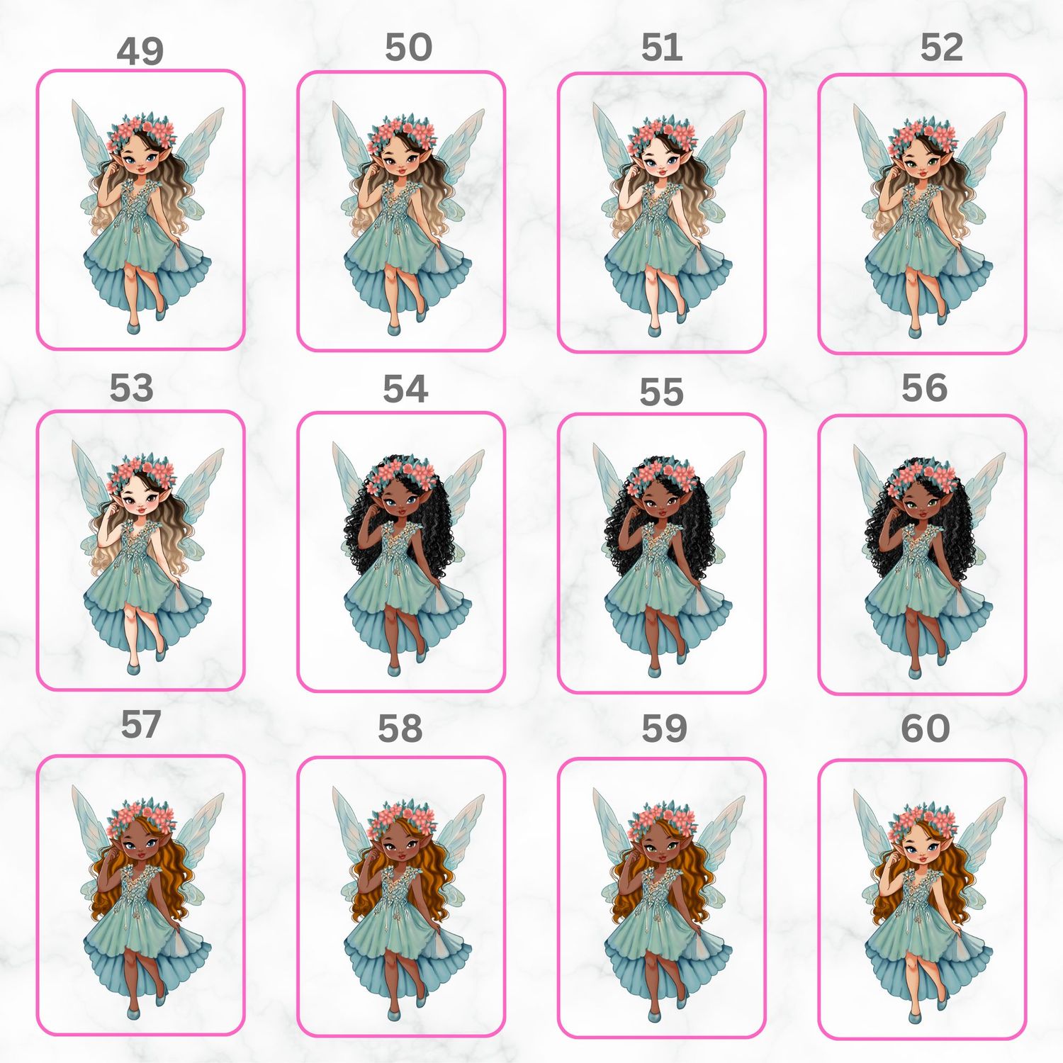 Mirror Fairy Nursery Bedroom Decor Print