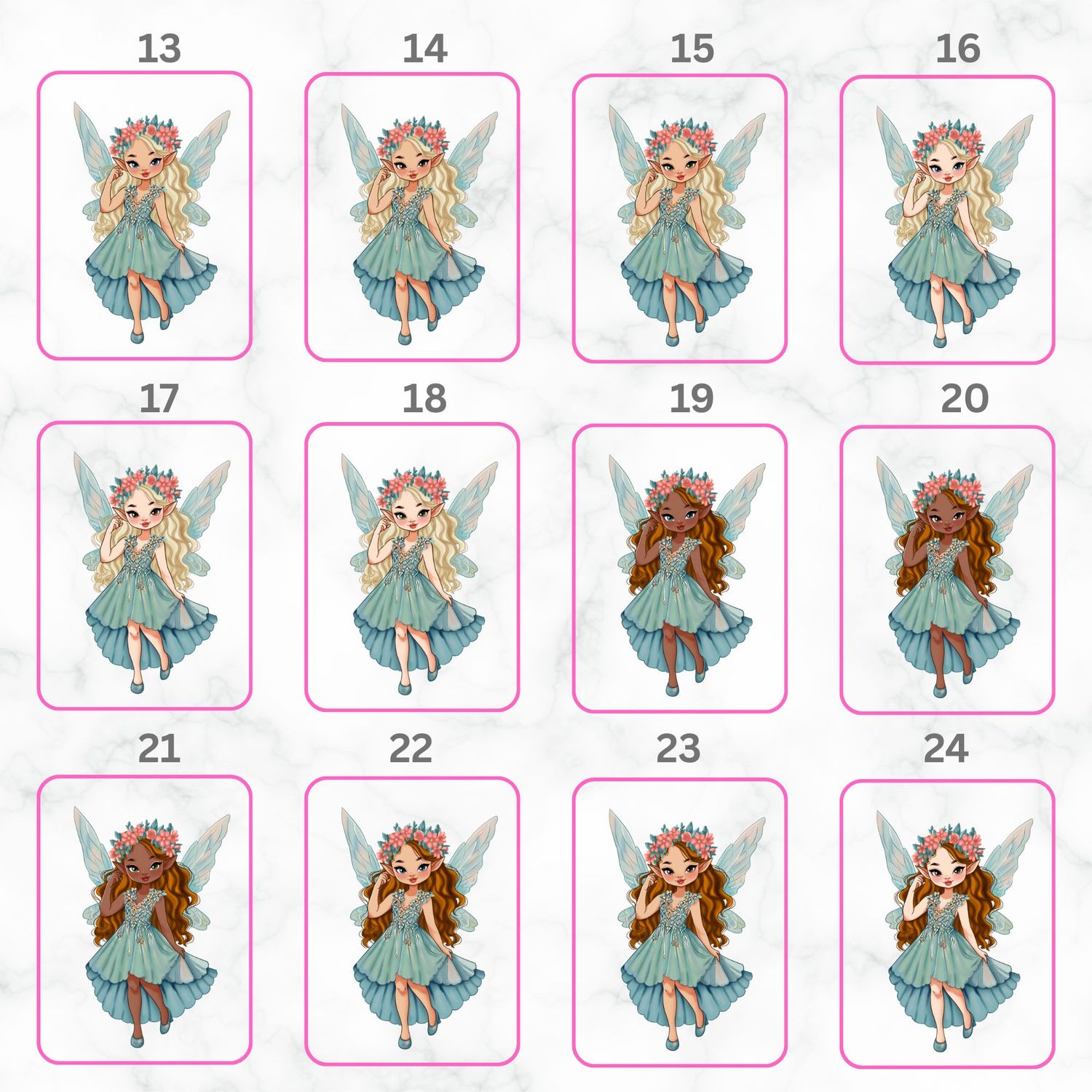 Mirror Fairy Doll UVDTF or DTF Decal