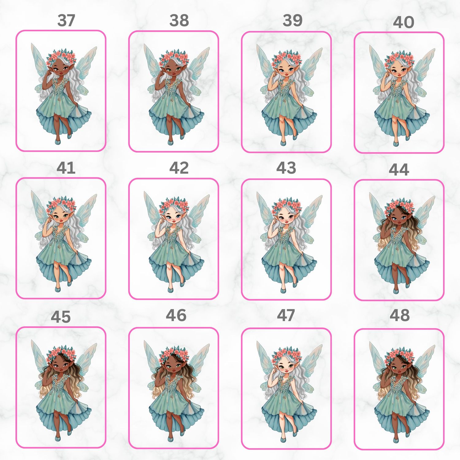 Mirror Fairy Nursery Bedroom Decor Print