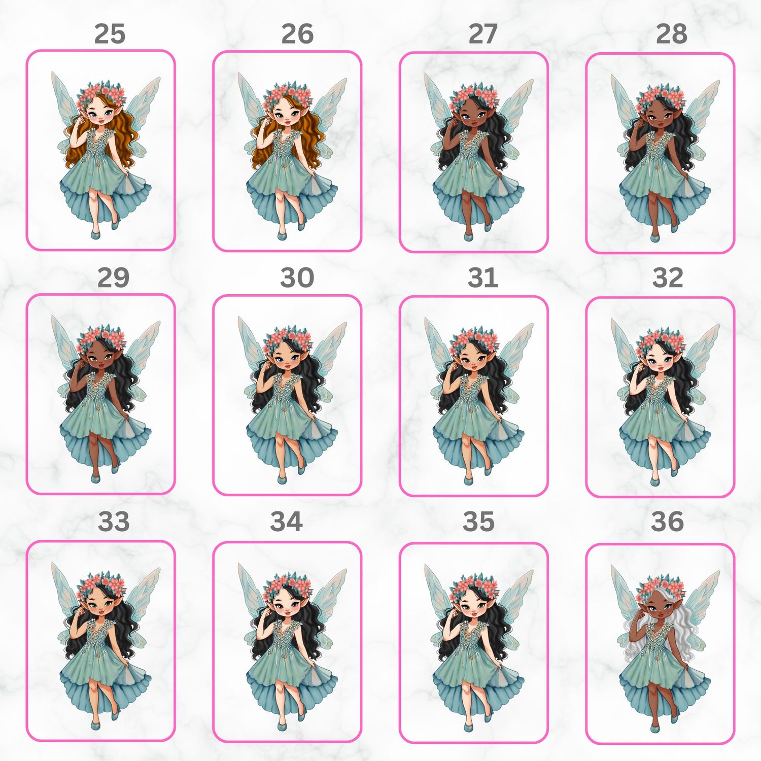 Mirror Fairy Doll UVDTF or DTF Decal